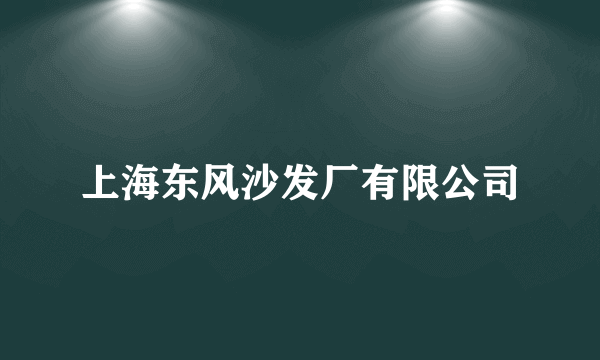 上海东风沙发厂有限公司