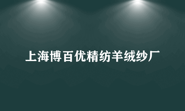 上海博百优精纺羊绒纱厂