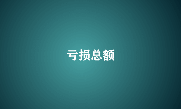 亏损总额