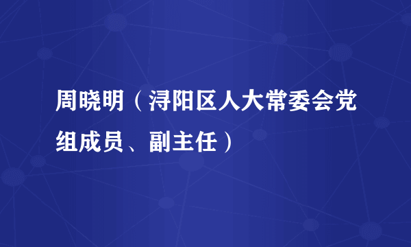 周晓明（浔阳区人大常委会党组成员、副主任）