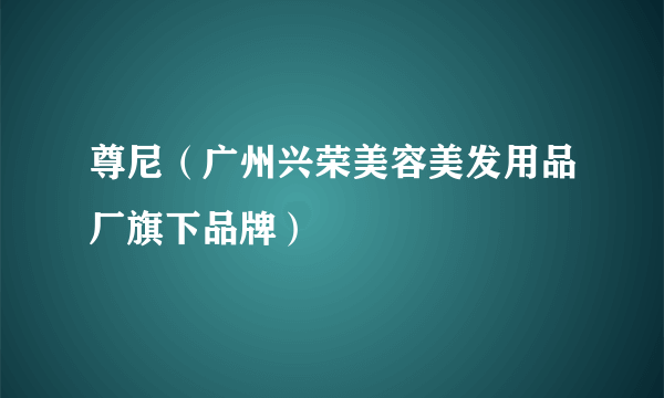 尊尼（广州兴荣美容美发用品厂旗下品牌）