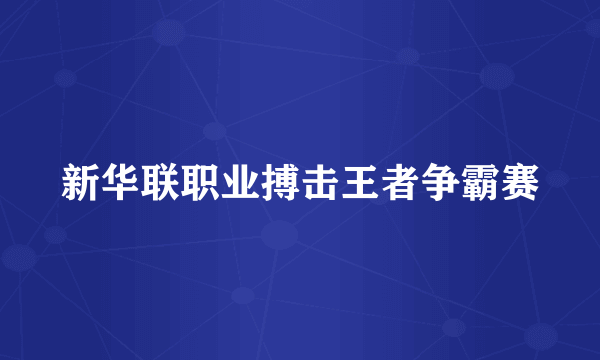 新华联职业搏击王者争霸赛