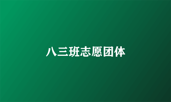 八三班志愿团体