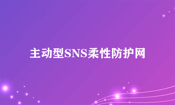 主动型SNS柔性防护网