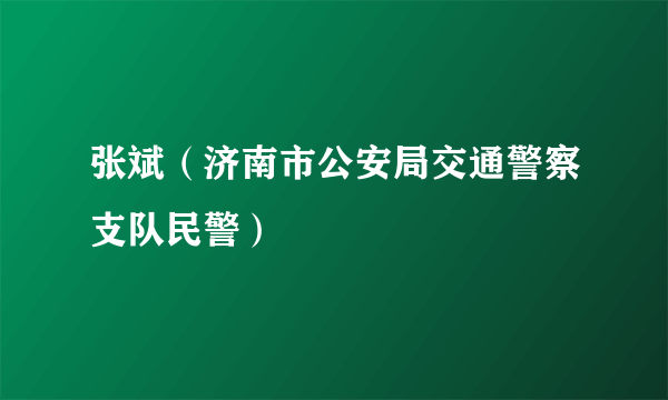 张斌（济南市公安局交通警察支队民警）