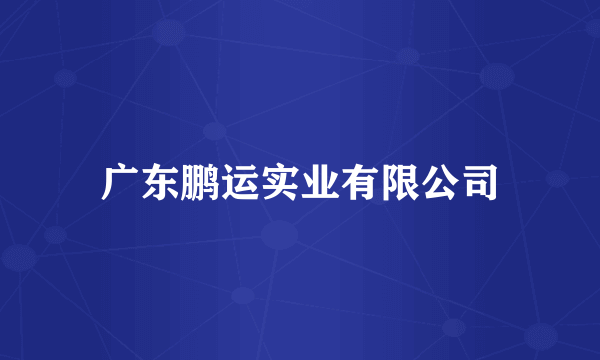 广东鹏运实业有限公司