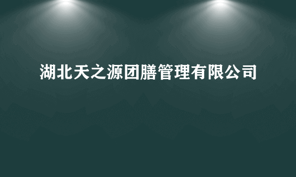 湖北天之源团膳管理有限公司