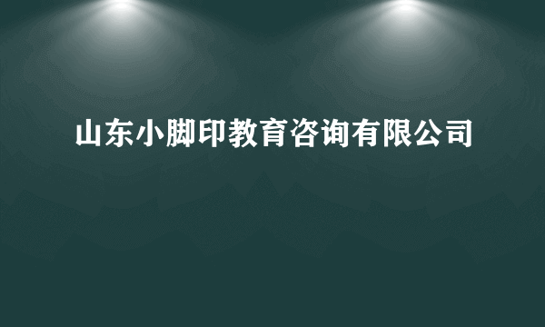 山东小脚印教育咨询有限公司