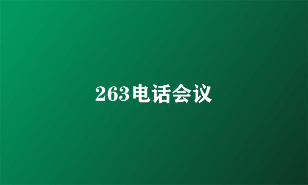 263电话会议