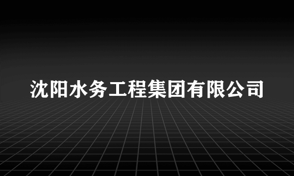 沈阳水务工程集团有限公司