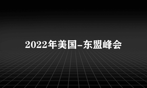 2022年美国-东盟峰会