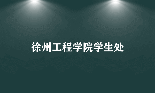 徐州工程学院学生处