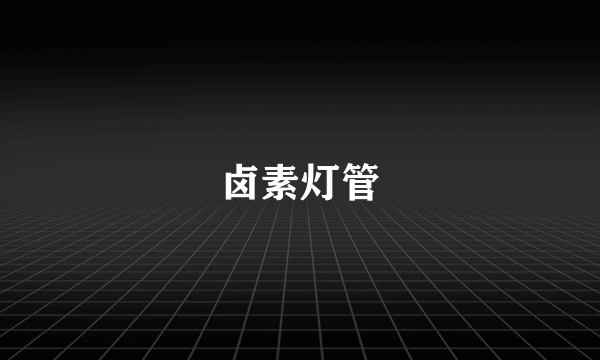 卤素灯管