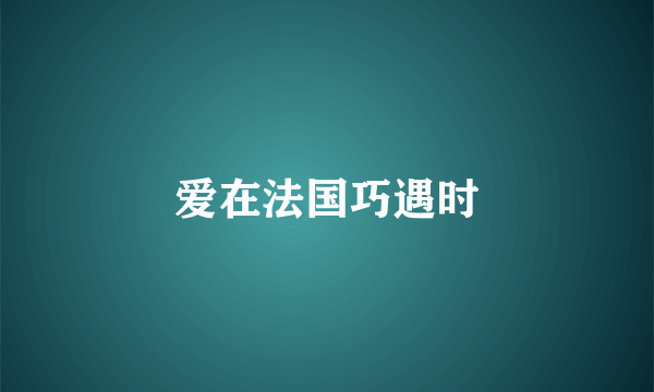 爱在法国巧遇时