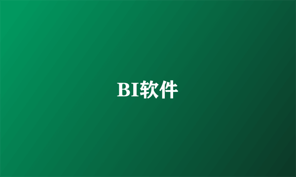 BI软件
