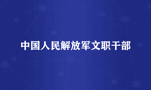 中国人民解放军文职干部