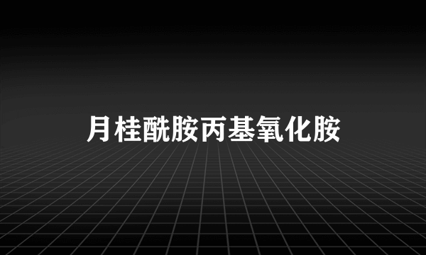 月桂酰胺丙基氧化胺