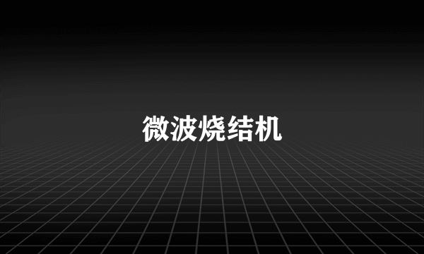 微波烧结机