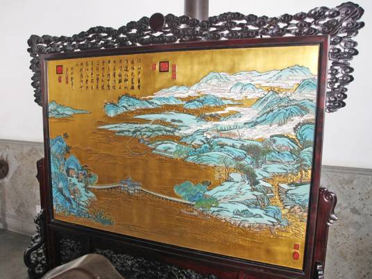 手绘金箔画