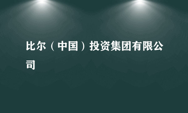 比尔(中国)投资集团有限公司
