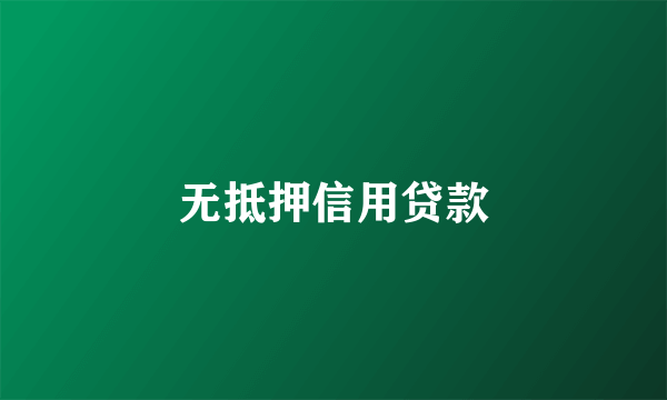 无抵押信用贷款