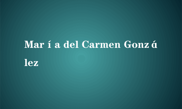 María del Carmen González