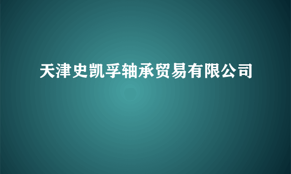 天津史凯孚轴承贸易有限公司