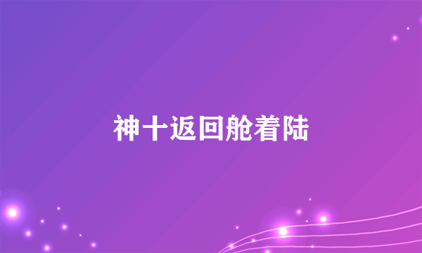 神十返回舱着陆