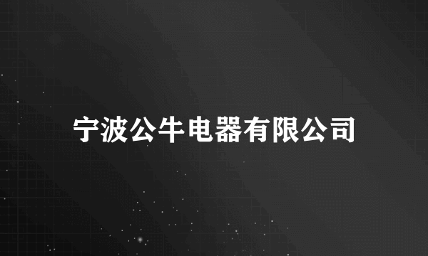 宁波公牛电器有限公司
