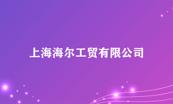 上海海尔工贸有限公司