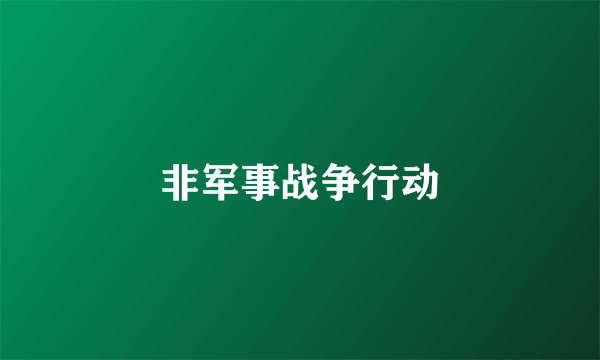 非军事战争行动