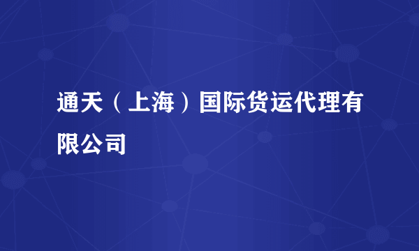 通天（上海）国际货运代理有限公司