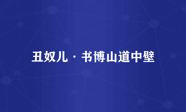 丑奴儿·书博山道中壁