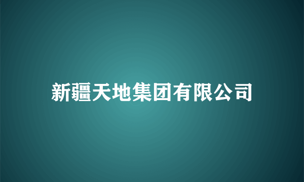 新疆天地集团有限公司