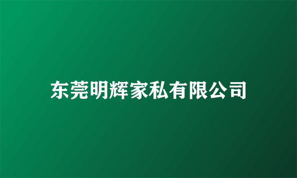 东莞明辉家私有限公司