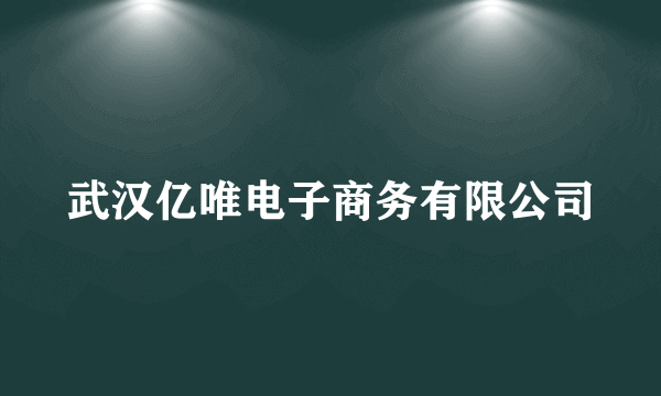 武汉亿唯电子商务有限公司