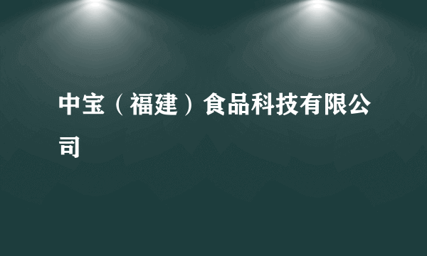 中宝（福建）食品科技有限公司
