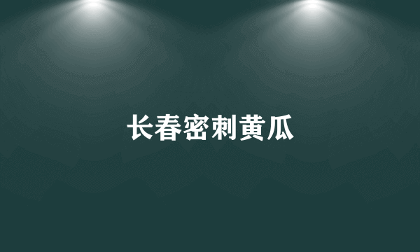 长春密刺黄瓜