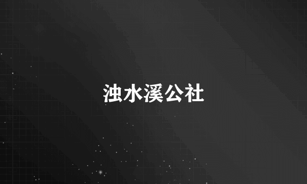 浊水溪公社