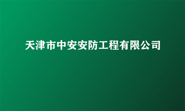天津市中安安防工程有限公司