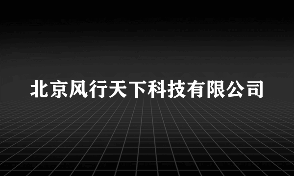北京风行天下科技有限公司