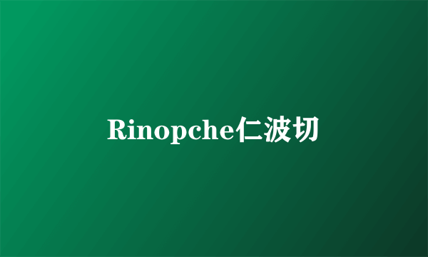 Rinopche仁波切