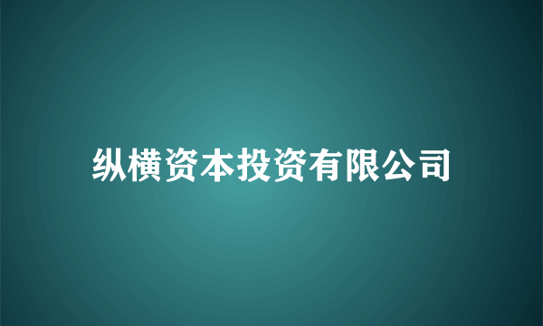 纵横资本投资有限公司