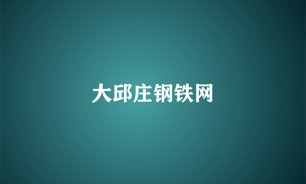 大邱庄钢铁网