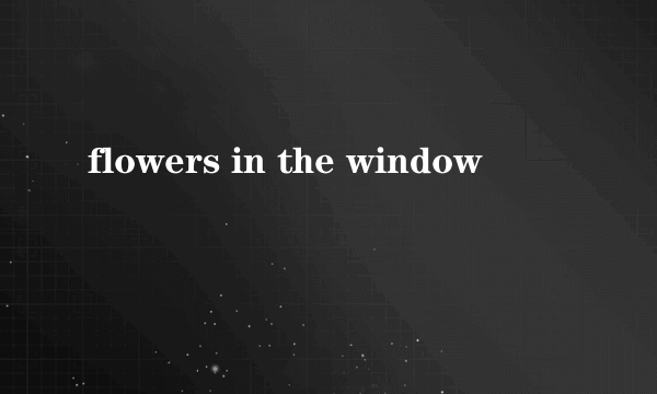 flowers in the window