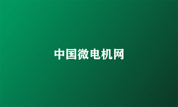 中国微电机网