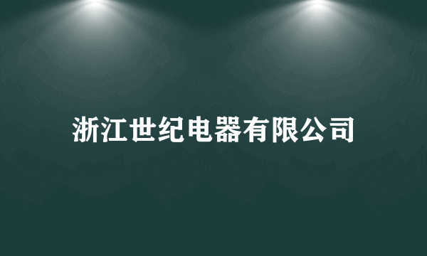浙江世纪电器有限公司
