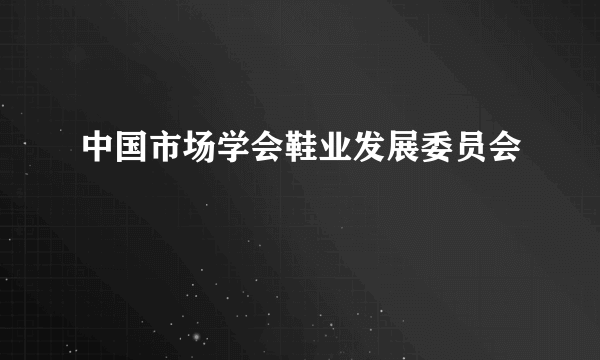 中国市场学会鞋业发展委员会