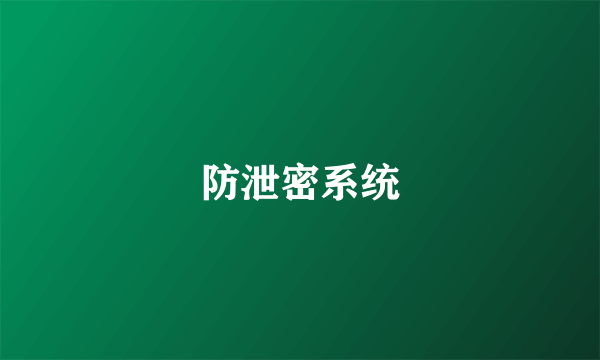 防泄密系统