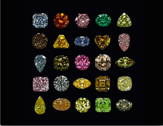 彩色钻石（带黄或带棕以外颜色的钻石）